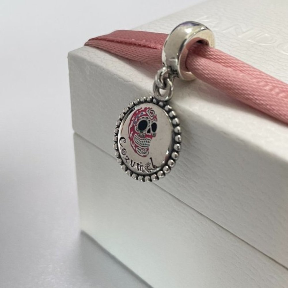 Cozumel Mexico Skull Charm